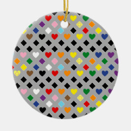 2025 Regenbogenherzen Keramik Ornament
