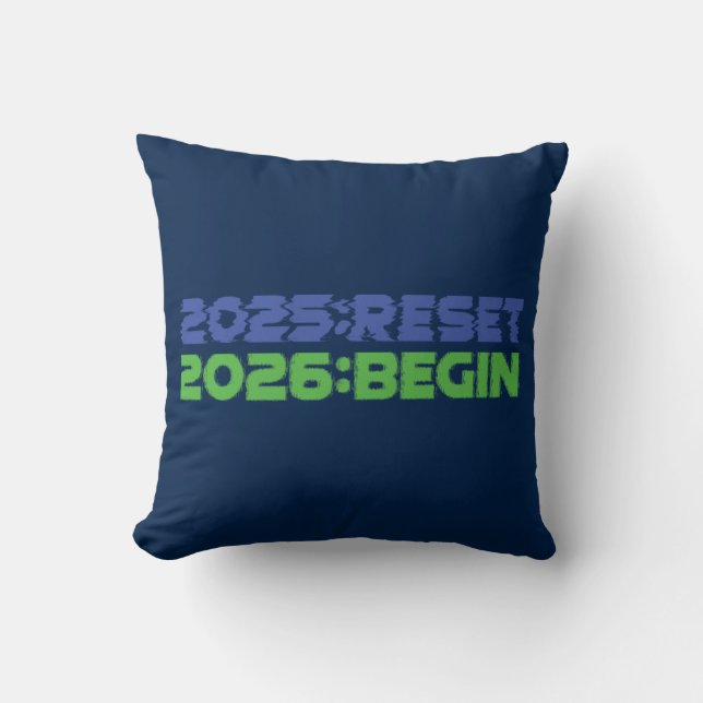 2025:RESET/2026:COMMENCER Coussin (Recto)