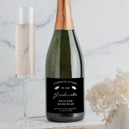 2025 Schwarz-weißer Script Cap Abschluss