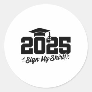 2025 Senior Abschluss - Autogramm Shirt - Cl von 2 Runder Aufkleber