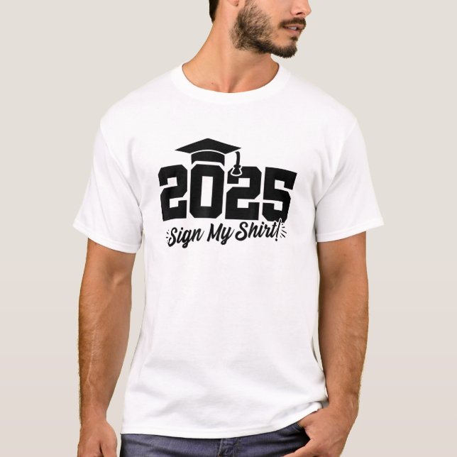 2025 Senior Abschluss, Klasse 2025, Autogramm T-Shirt (Vorderseite)