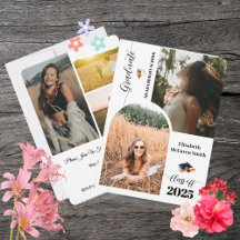 2025 Senior Announcement Card - Minimalistisch Gra