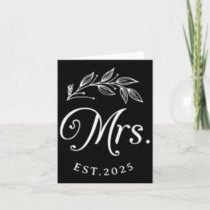 2025 Shirt Matching Mr. and Mrs Est 2025 Bride Karte