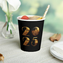2025 Silvester Party-Ball-NYC Gold- Pappbecher