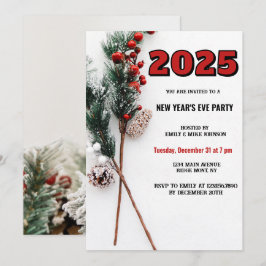 2025 Silvesterfeiertag Weihnachten Einladung