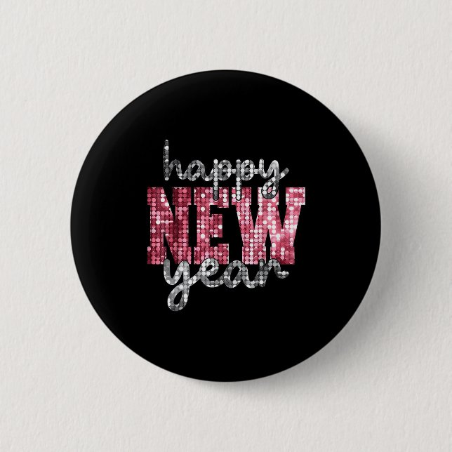 2025 Silvesterparty Countdown Freunde F Button (Vorderseite)