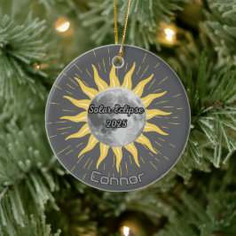 2025 Solar Eclipse Celebration Party Keramik Ornament