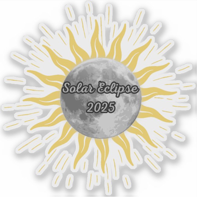 2025 Solar Eclipse Memory Book Aufkleber (Vorderseite)