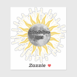 2025 Solar Eclipse Memory Book Aufkleber