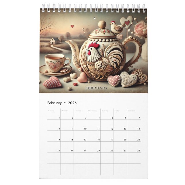 2025 Spielplan für Hühnerente Kalender (Feb 2026)