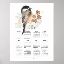 2025 Sweet Chickadee Poster-Kalender Poster