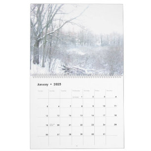 2025 Toutes les saisons Paysage et Calendrier Flor