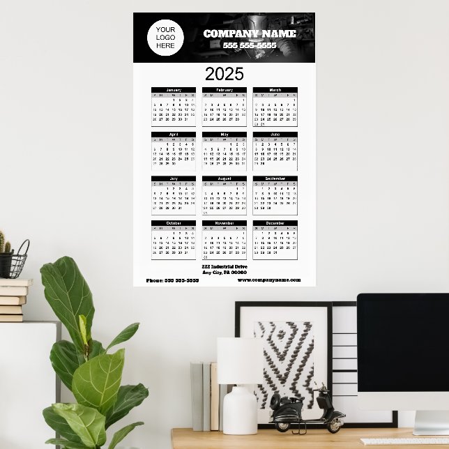 2025 Unternehmensförderung für große Unternehmen Poster (Heimbüro)