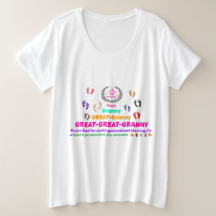 2025 Ur-Urgroßmutter-Gedenk-Edition Große Größe T-Shirt