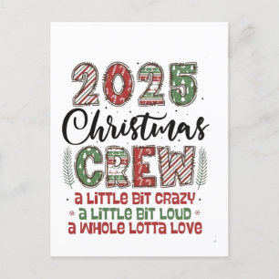 2025 Weihnachts-Crew Familie passende Outfits Xmas Einladungspostkarte
