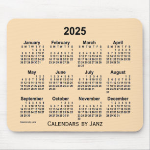 2025 Wheat Calendar von Janz Mouse Pad Mousepad