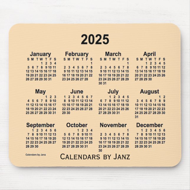 2025 Wheat Calendar von Janz Mouse Pad Mousepad (Vorne)