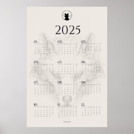 2025 Wolf Sketch Calendar Poster | "Dies Irae"