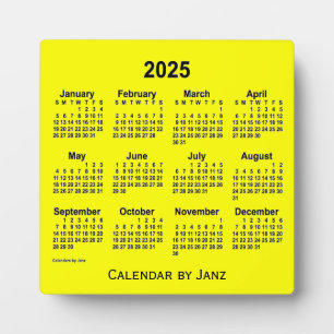 2025 Yellow Desk Calendar by Janz Fotoplatte