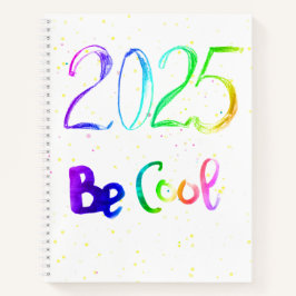 2025 Zahlenjahr Schriften coolen Spiral Notebook s Notizbuch