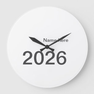 2026 2027 2028 Name Titel hier Jahr fett Buchstabe Große Wanduhr