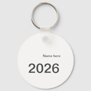 2026 2027 2028 Name Titel hier Jahr fett Buchstabe Schlüsselanhänger