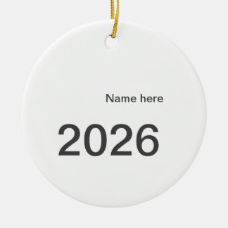 2026 2027 2028 name title here year bold letter  keramik ornament