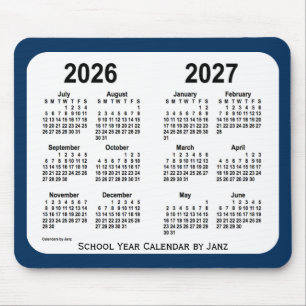 2026-2027 Polizei-Kasten-blauer Schulkalender Mousepad
