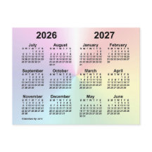 2026-2027 Regenbogen-Wolken-Schulkalender von Janz