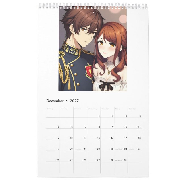 2026 Anime Calendar (Images created by Grok) Kalender (Dez 2027)