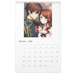 2026 Anime-Kalender (Bilder erstellt von Grok) Kalender