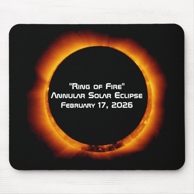 2026 Annular Ring of Fire Solar Eclipse Mousepad (Vorne)