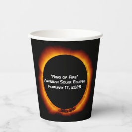 2026 Annular Ring of Fire Solar Eclipse Pappbecher