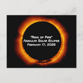 2026 Annular Ring of Fire Solar Eclipse Postkarte