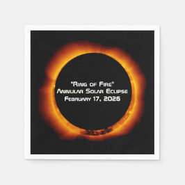 2026 Annular Ring of Fire Solar Eclipse Serviette