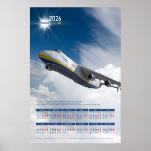2026 Antonov An-225 Mrija Tribut Poster-Kalender Poster