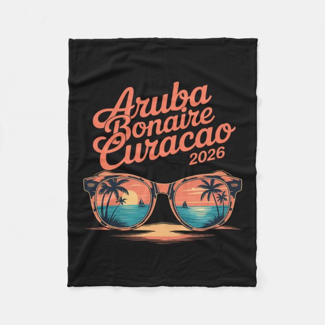 2026 Aru Bonaire Curacao Family Vacation Friends G Fleecedecke (Vorderseite)