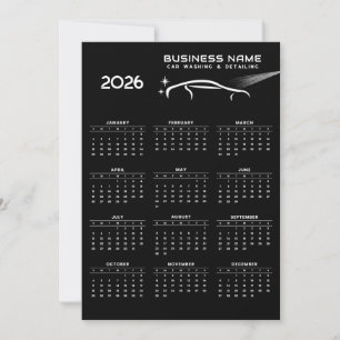 2026 Auto für das Calendar Business-Logo - Details Dankeskarte
