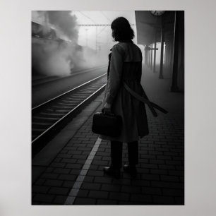 2026 Bahnsteig Einsamkeit Druck Poster