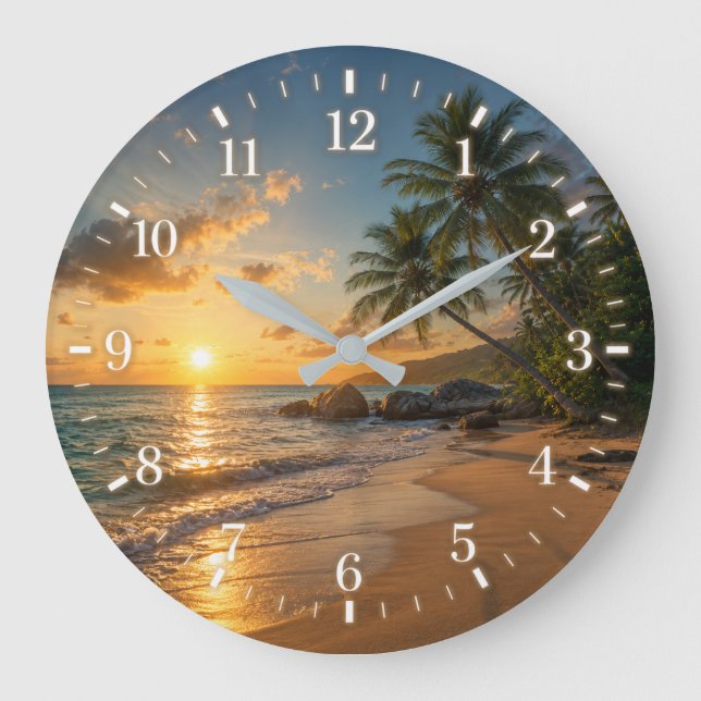 2026 Beach Watch Version Große Wanduhr (Vorderseite)