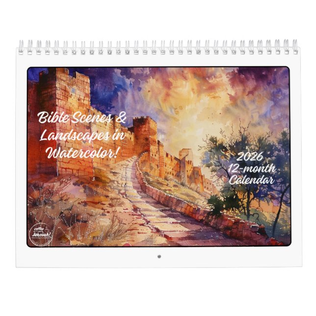 2026 Bibelszenen & Landschaften 12 Monate Kalender (Rückseite)