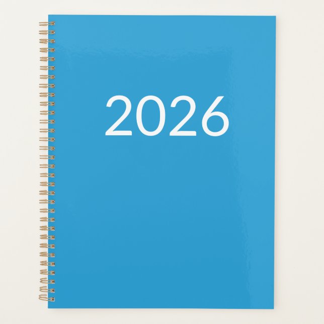 2026 Blau Personalisieren Planer (Vorderseite)