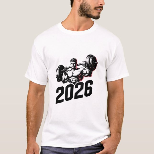 2026 Bodybuilder Barbell Lifting Shirt (Vorderseite)