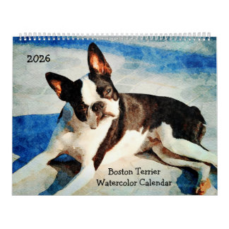 2026 Boston Terrier Dog Owners Lovers Bostons Gift Kalender
