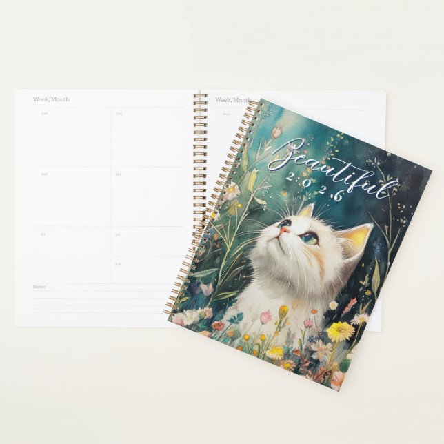 2026 Botanical Cat Planner | Minimal Cat Planner Planer (Anzeige)
