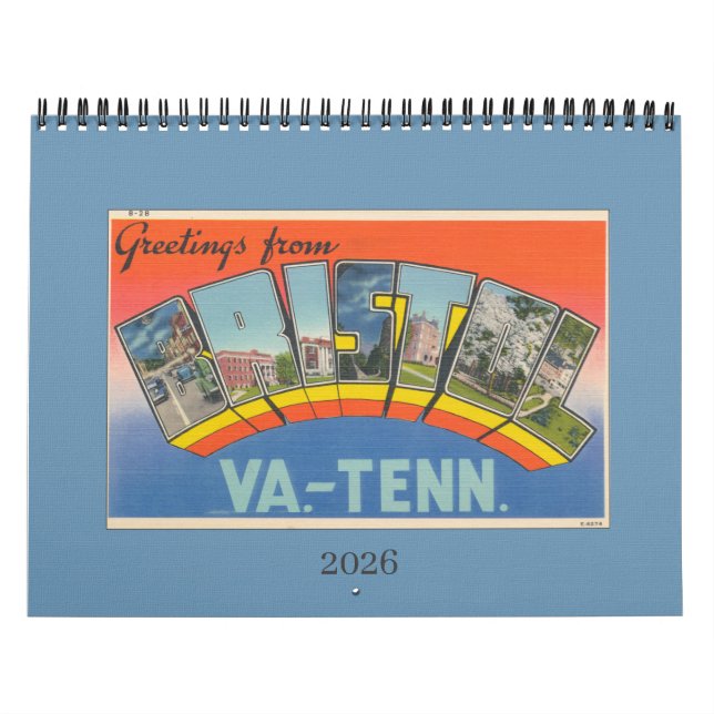 2026 Calendar  Bristol VA TN Vintage postcard Kalender (Titelbild)