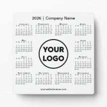 2026 Calendar Company Logo Business Desktop