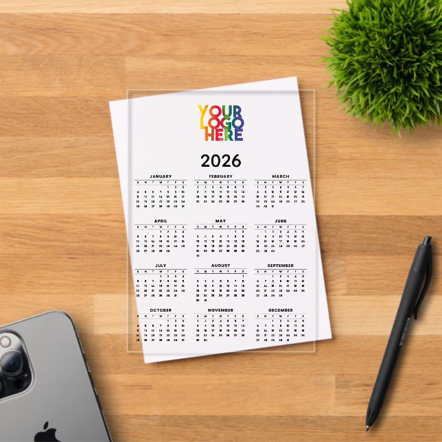 2026 Calendar Firmenlogo Firmenübersicht Acryleinladungen (Insitu (Einladungskarte))