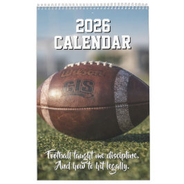 2026 Calendar Football Player Funny Motivational Kalender