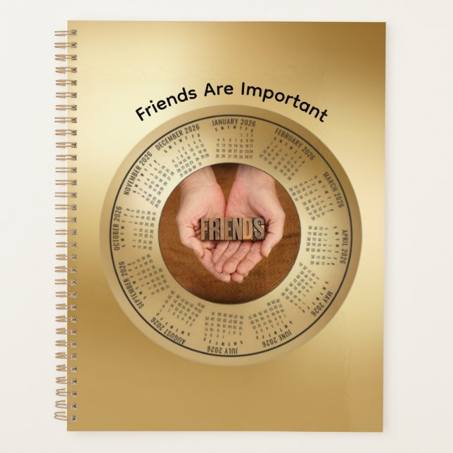 2026 Calendar Friends Are Important Planner (Devant)